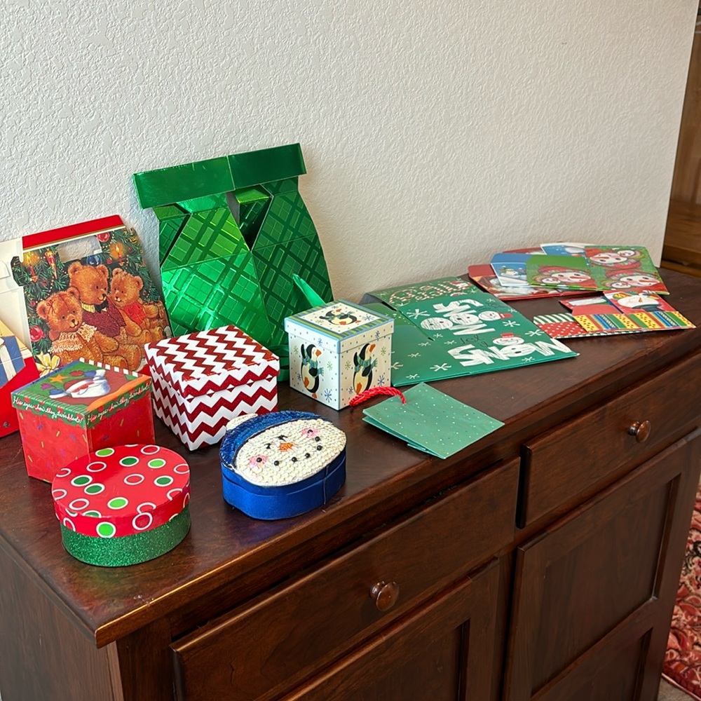 Assorted Christmas/Holiday gift boxes - 15 total